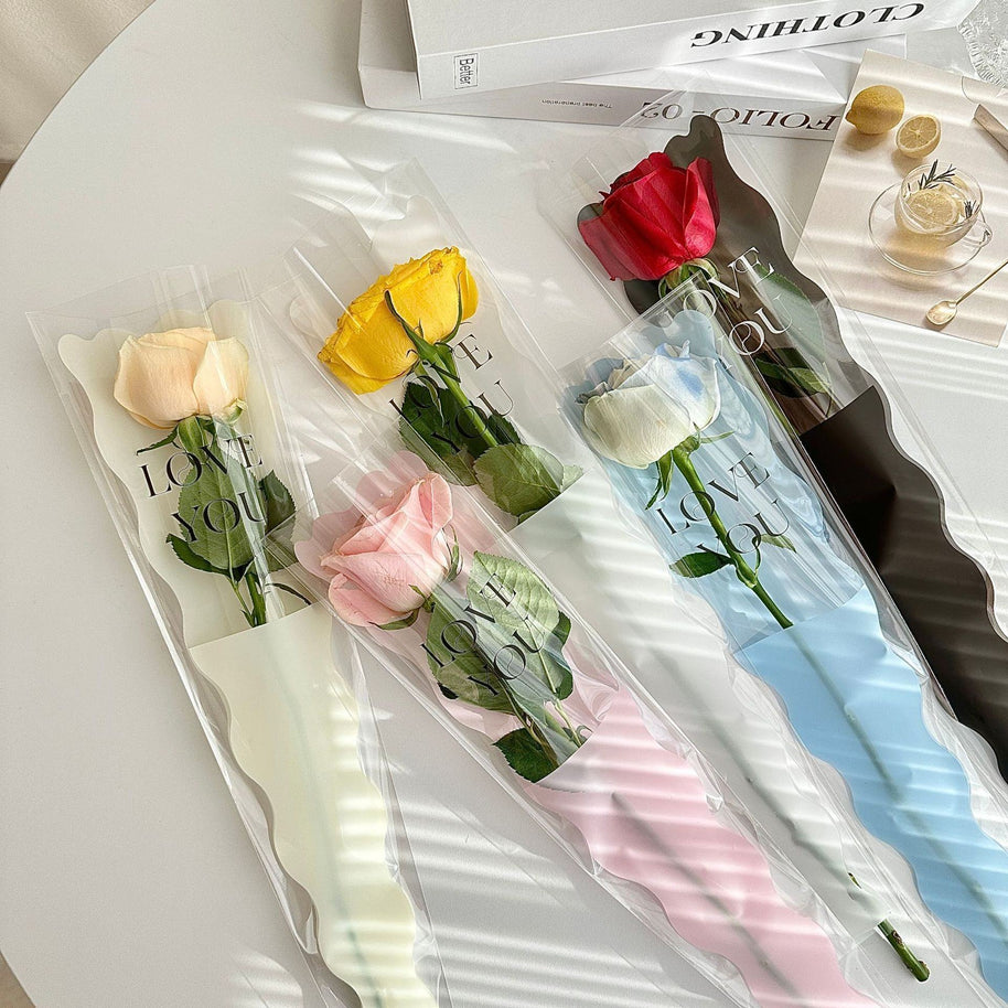 Love You Wavy Flower Sleeves - 20 pcs - Prismribbons