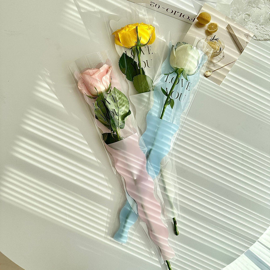 Love You Wavy Flower Sleeves - 20 pcs - Prismribbons