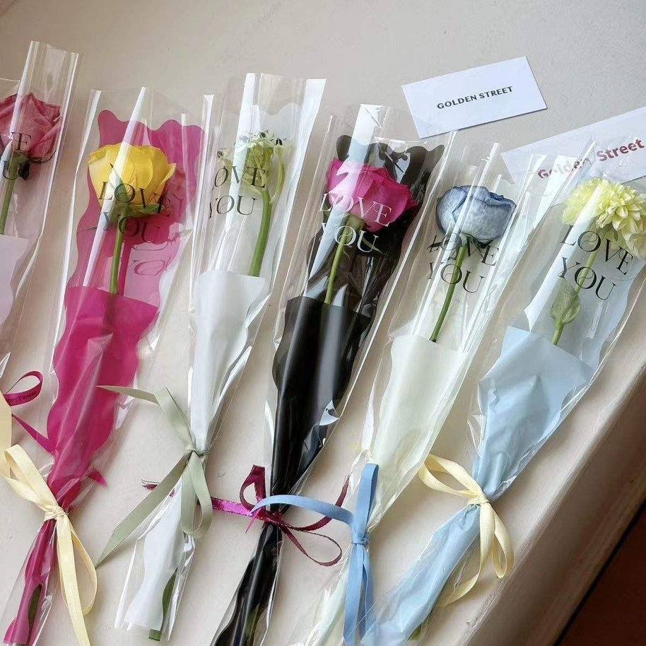 Love You Wavy Flower Sleeves - 20 pcs - Prismribbons