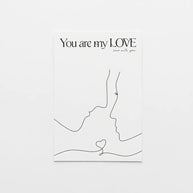 Minimal Line Art Wrapping Sheets - 20 sheets - You are my love - Prismribbons