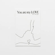 Minimal Line Art Wrapping Sheets - 20 sheets - You are my love - Prismribbons