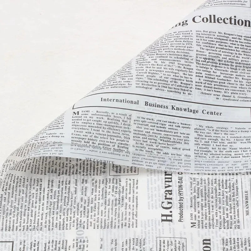 Newspaper Bouquet Wrapping Sheets (20 sheets) - Prismribbons