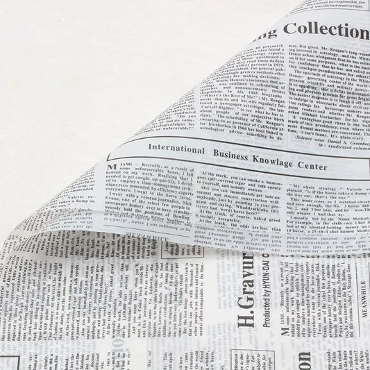 Newspaper Bouquet Wrapping Sheets (20 sheets) - Prismribbons