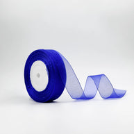 Organza Ribbon (1 inch) (35 meter) - Royal Blue - Prismribbons