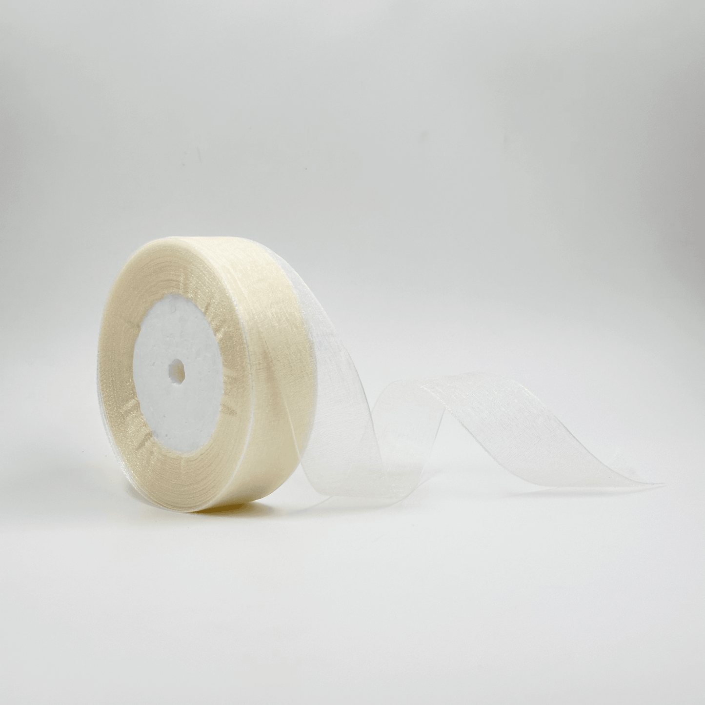 Organza Ribbon - Beige (1 inch) - Prismribbons
