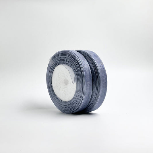 Organza Ribbon - Grey (0.5 inch) - Prismribbons