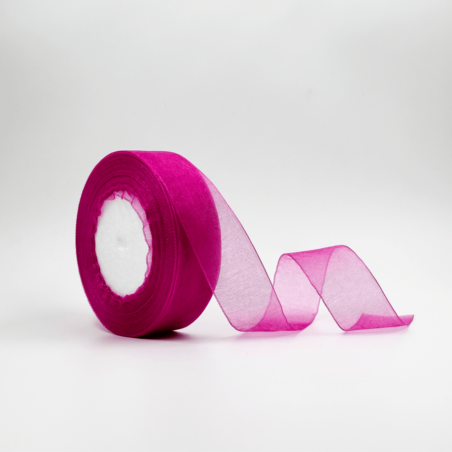 Organza Ribbon - Magenta (1 inch) - Prismribbons