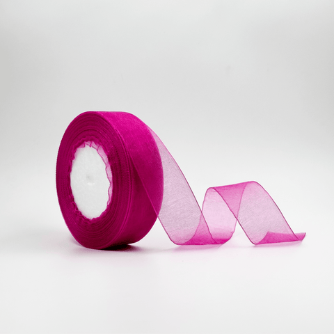 Organza Ribbon - Magenta (1 inch) - Prismribbons