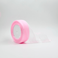 Organza Ribbon - Pink (1 inch) - Prismribbons