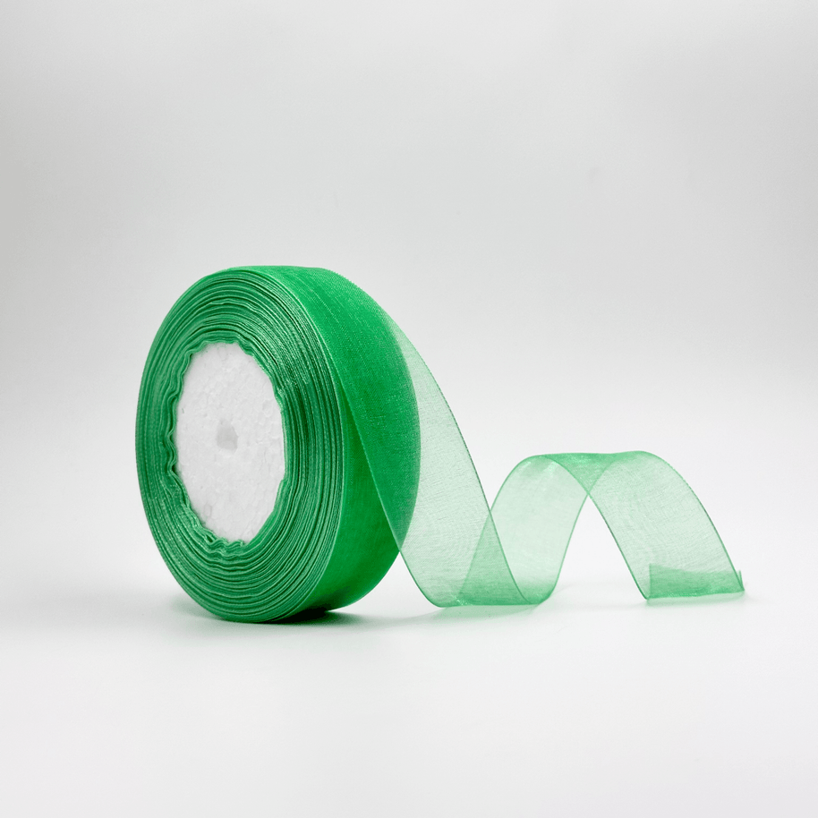 Organza Ribbon - Sea Green - (1 inch) - Prismribbons