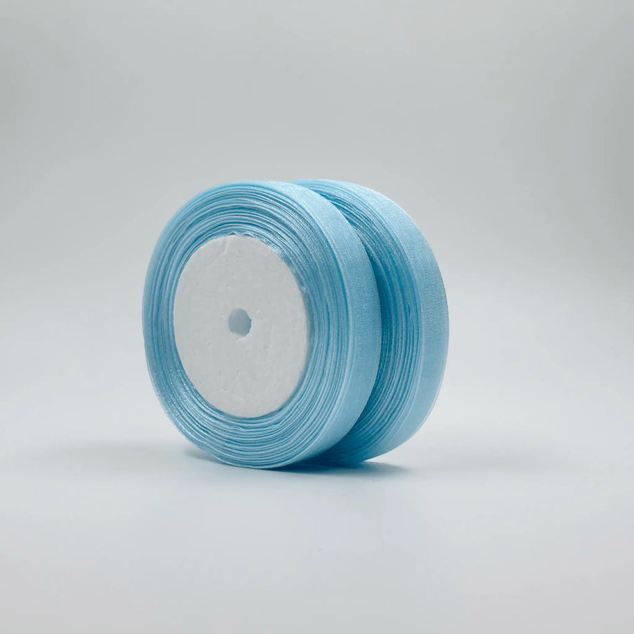 Organza Ribbon - Sky Blue (0.5 inch) - Prismribbons