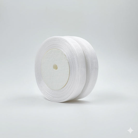 Organza Ribbon - White (0.5 inch) - Prismribbons