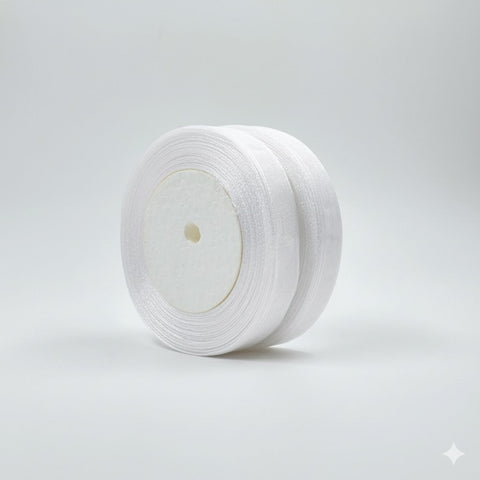 Organza Ribbon - White (0.5 inch) - Prismribbons