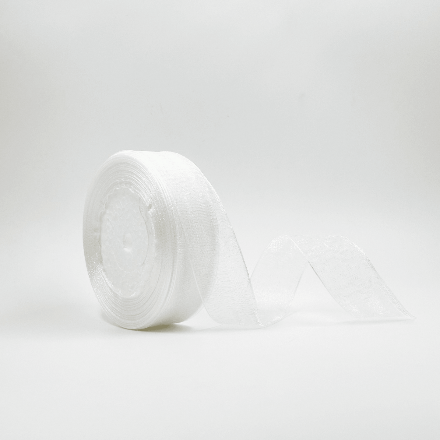 Organza Ribbon - White (1 inch) - Prismribbons