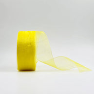 Organza Ribbon - Yellow (1.5 inch) - Prismribbons