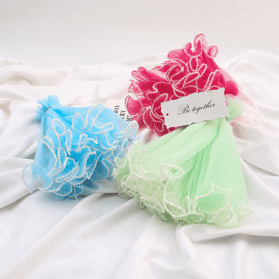 Pearl Mesh For Bouquets (3.5 meters) - Mint - Prismribbons