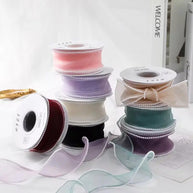 Pearl Ribbon (1.5 inch) (5 meters) - White - Prismribbons
