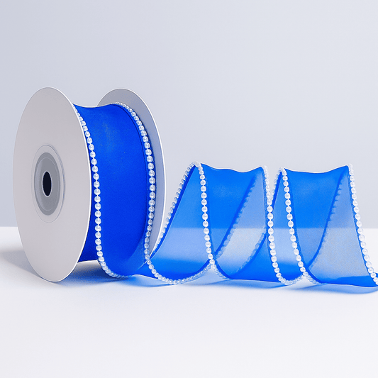 Pearl Ribbon - Royal Blue (9MTR) - Prismribbons