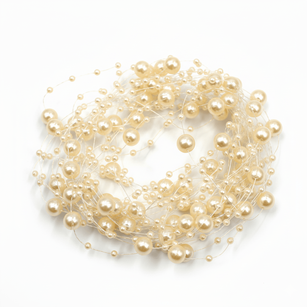 Pearl String - Cream - Prismribbons