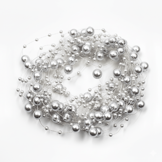 Pearl String - Silver - Prismribbons