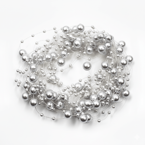 Pearl String - Silver - Prismribbons