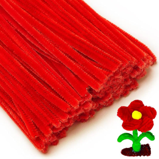 Pipe Cleaner for Craft - Red - Prismribbons