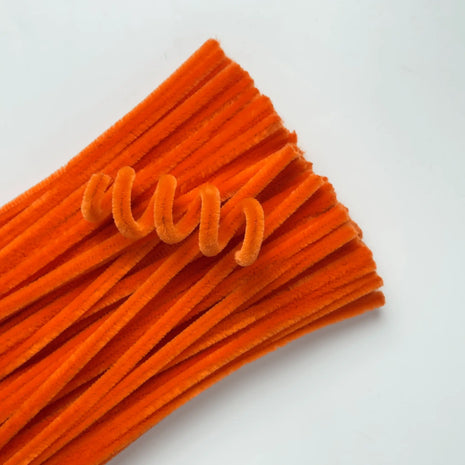 Premium Pipe Cleaner (8mm) - 100PCS - Orange - Prismribbons