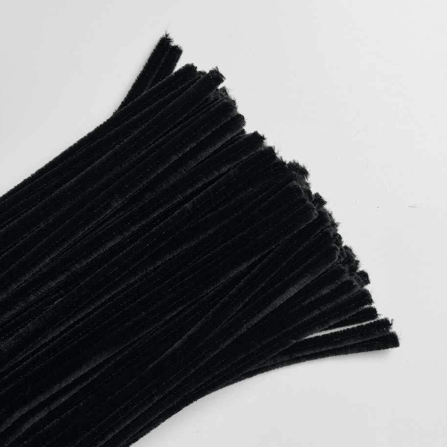 Premium Pipe Cleaner (8mm) - 100PCS - Black - Prismribbons
