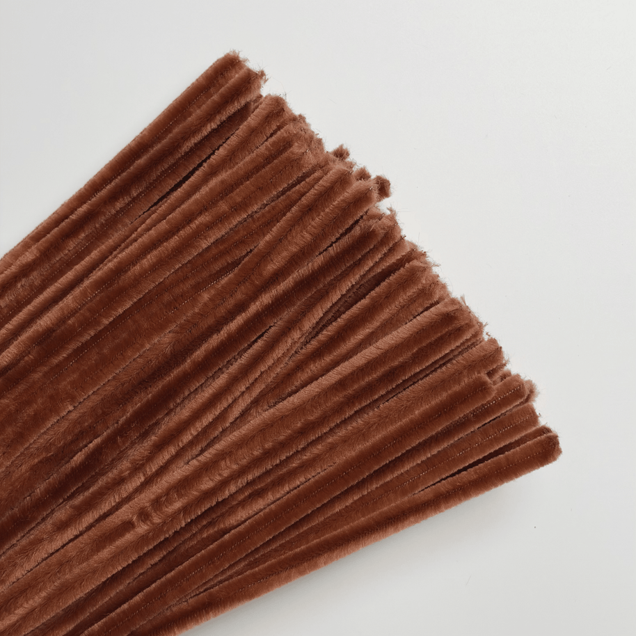 Premium Pipe Cleaner (8mm) - 100PCS - Caramel Brown - Prismribbons