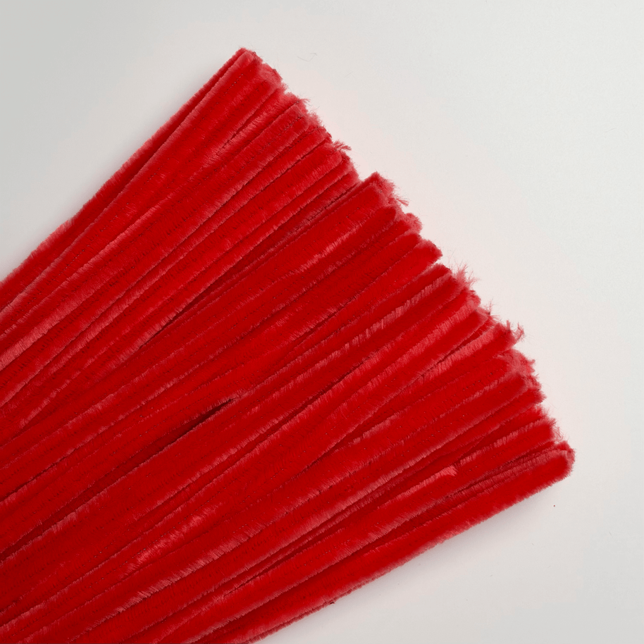 Premium Pipe Cleaner (8mm) - 100PCS - Crimson - Prismribbons