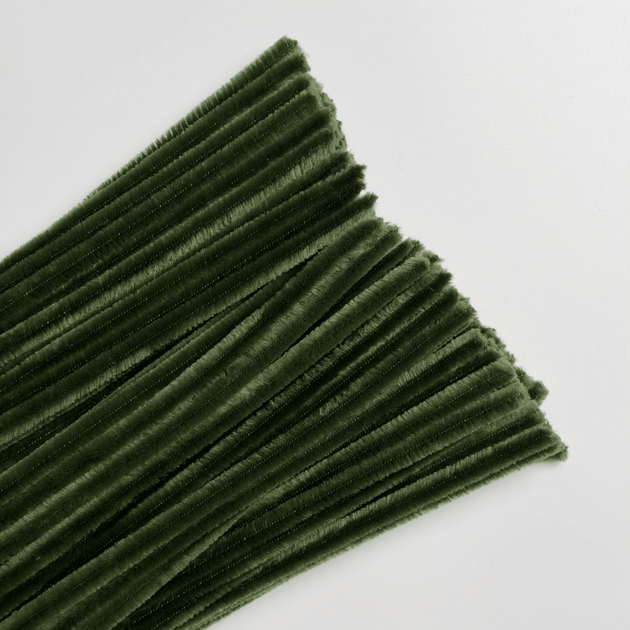 Premium Pipe Cleaner (8mm) - 100PCS - Forest Green - Prismribbons