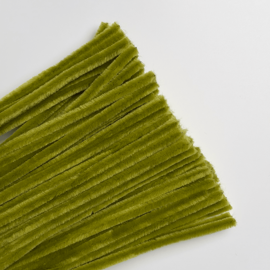 Premium Pipe Cleaner (8mm) - 100PCS - Light Olive - Prismribbons
