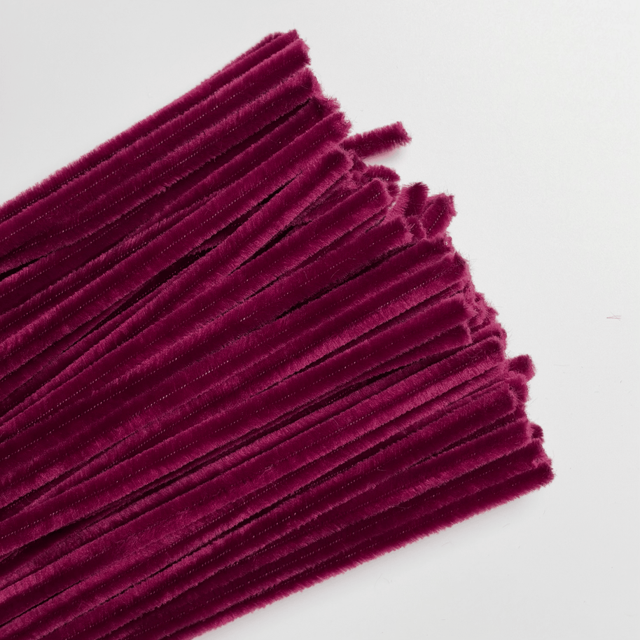 Premium Pipe Cleaner (8mm) - 100PCS - Mulberry - Prismribbons