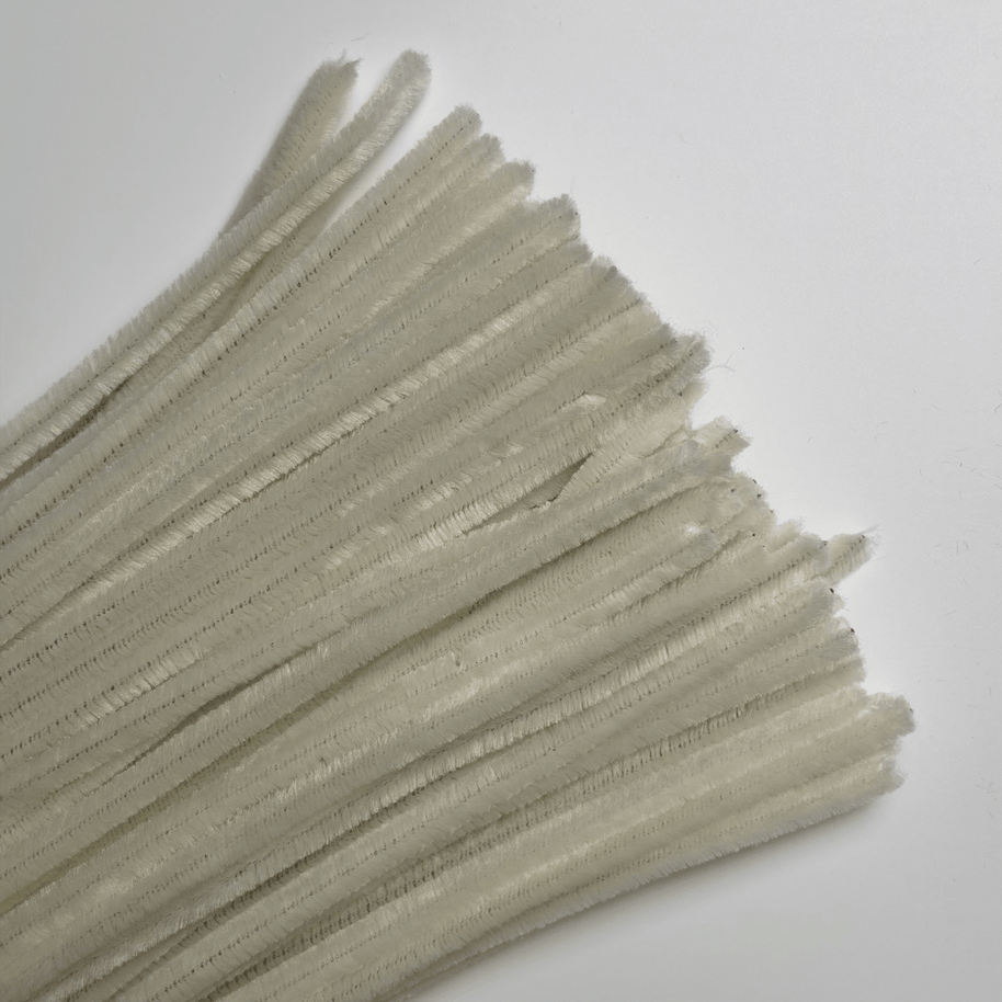 Premium Pipe Cleaner (8mm) - 100PCS - Offwhite - Prismribbons