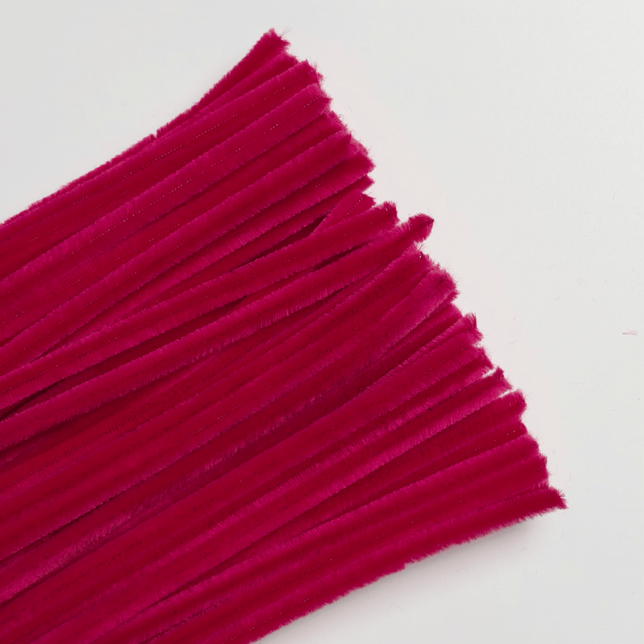 Premium Pipe Cleaner (8mm) - 100PCS - Rose Pink - Prismribbons