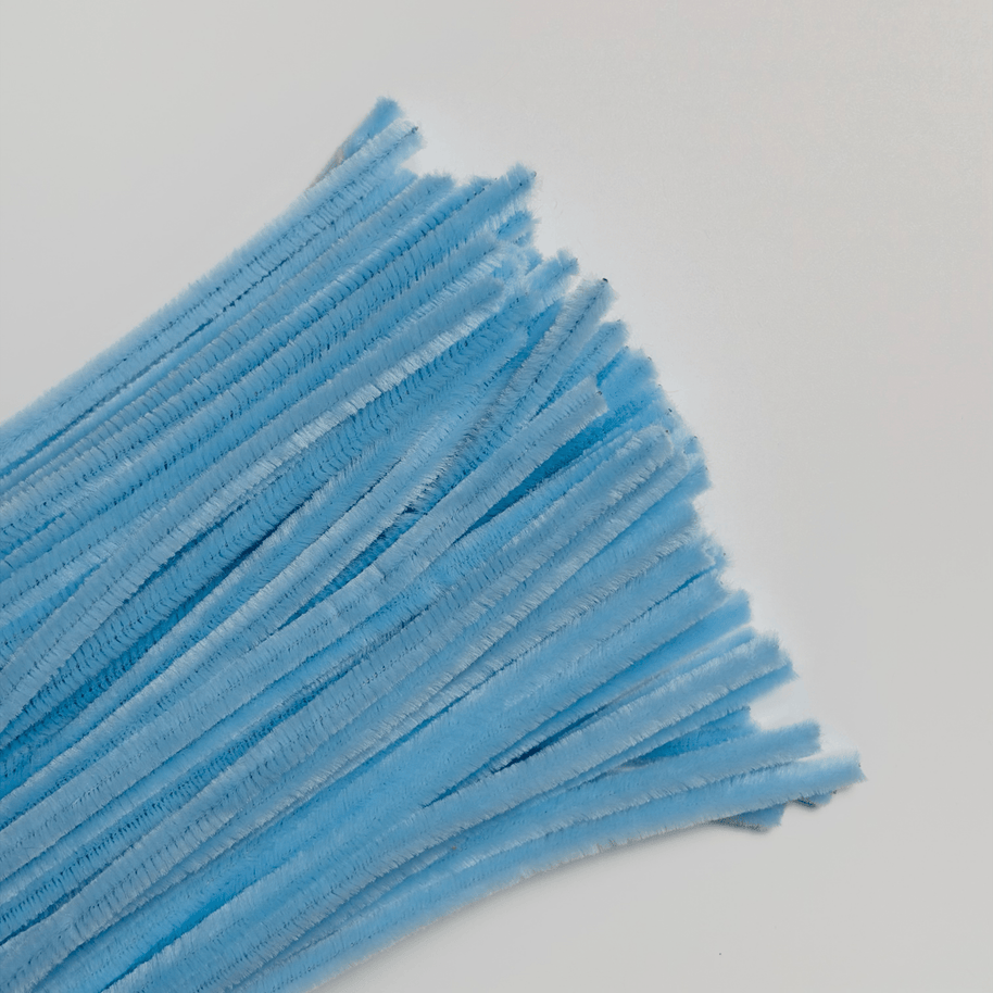 Premium Pipe Cleaner (8mm) - 100PCS - Sky Blue - Prismribbons