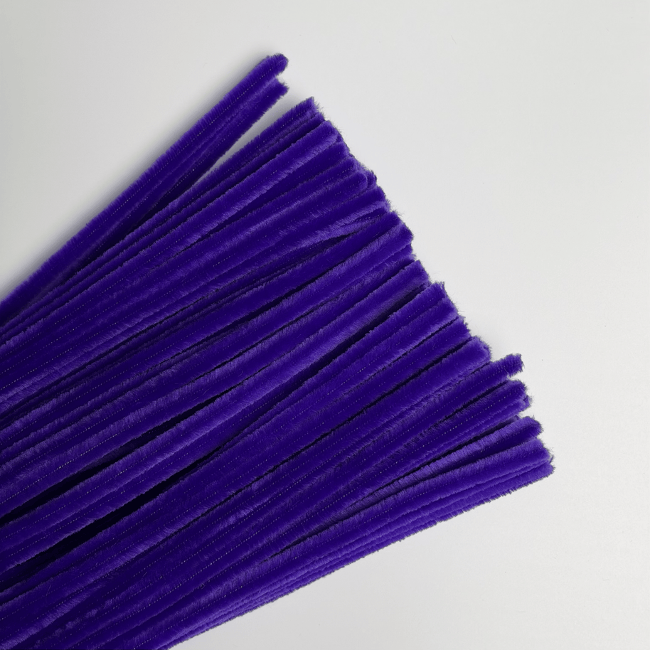 Premium Pipe Cleaner (8mm) - 100PCS - Violet - Prismribbons