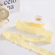 Ruffle Lace Ribbon (1.5 inch) (9 meters) - Pale Yellow - Prismribbons