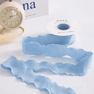 Ruffle Lace Ribbon (1.5 inch) (9 meters) - Sky Blue - Prismribbons