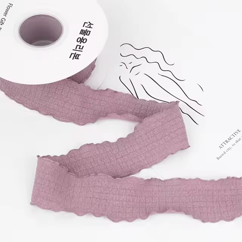 Ruffle Lace Ribbon - Dusty Pink (9 meters) - Prismribbons