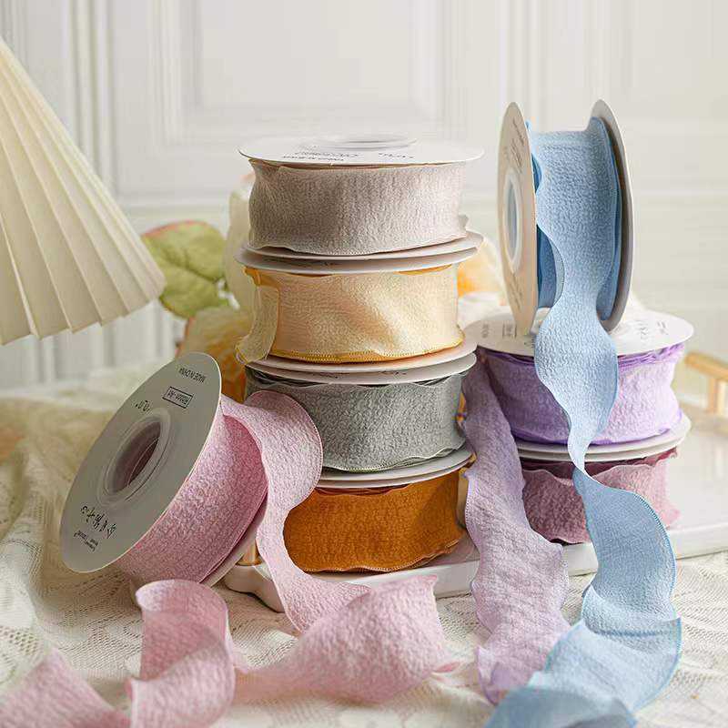 Ruffle Lace Ribbon - Khaki (9 meters) - Prismribbons