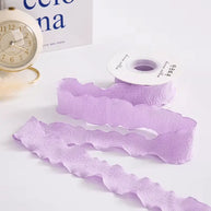 Ruffle Lace Ribbon - Purple (9 meters) - Prismribbons