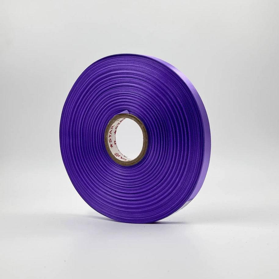 Satin Ribbon (0.5 inch) (180 meter) - Purple - Prismribbons