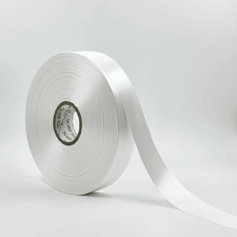 Satin Ribbon (1 inch) (180 meter) - White - Prismribbons