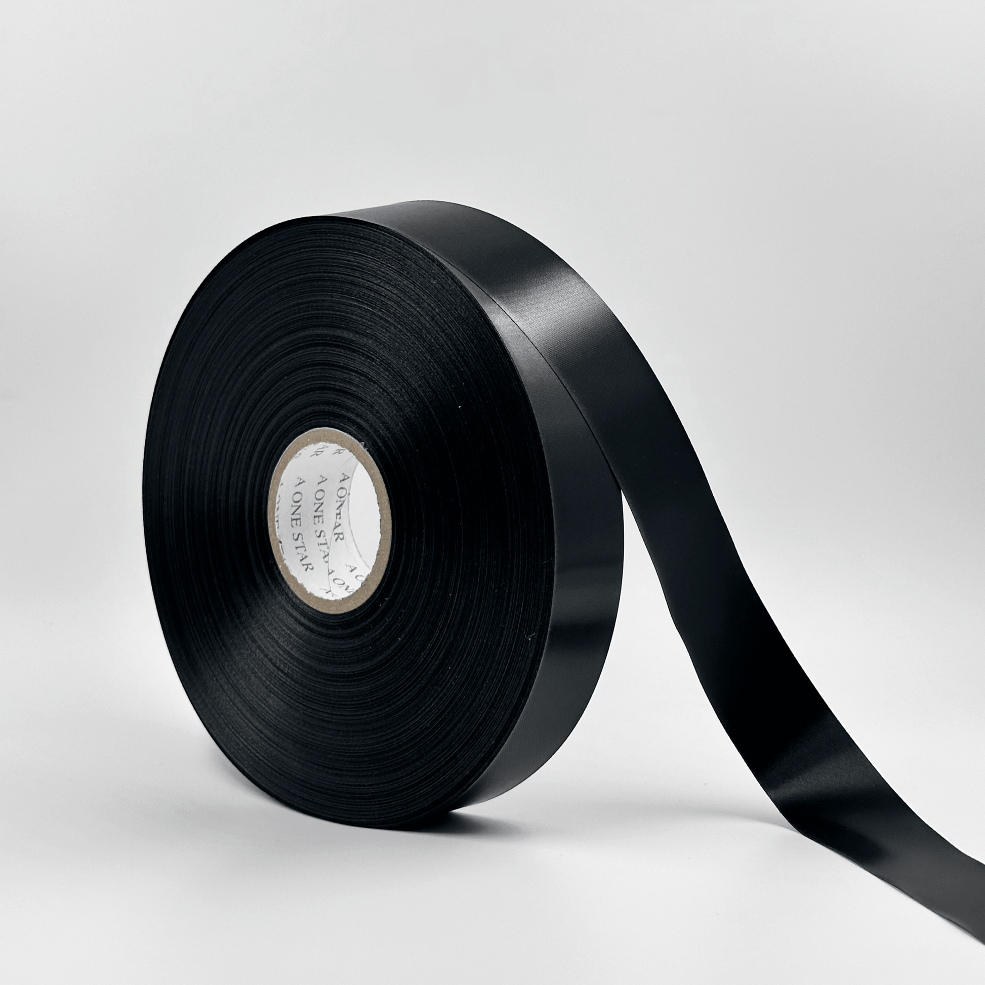 Satin Ribbon - Black (1 inch) - Prismribbons