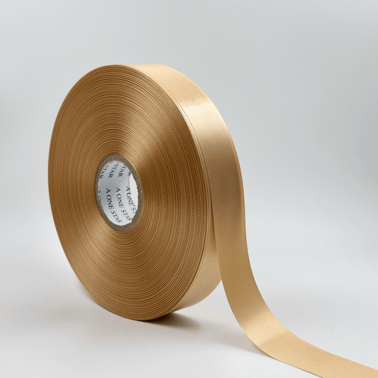 Satin Ribbon - Gold (1 inch) - Prismribbons