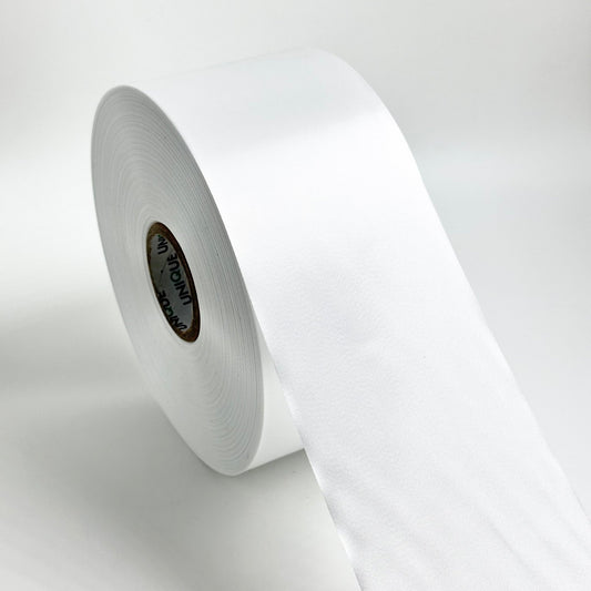Satin Ribbon - White (4 inch) - Prismribbons