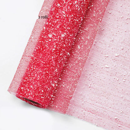 Snow Dot Mesh for Bouquet Wrapping (5 Meters)
