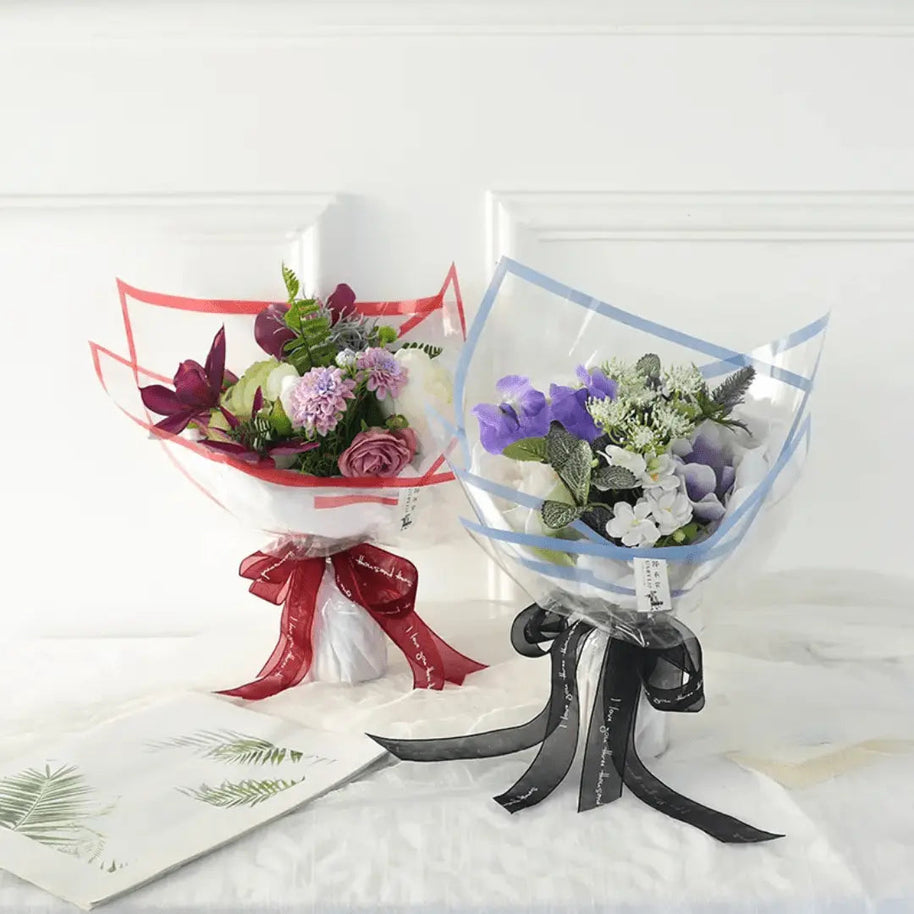 Transparent Bouquet Wrapping Sheets - 20 sheets - Pink - Prismribbons