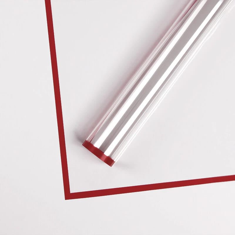 Transparent Bouquet Wrapping Sheets - Maroon (20 sheets) - Prismribbons